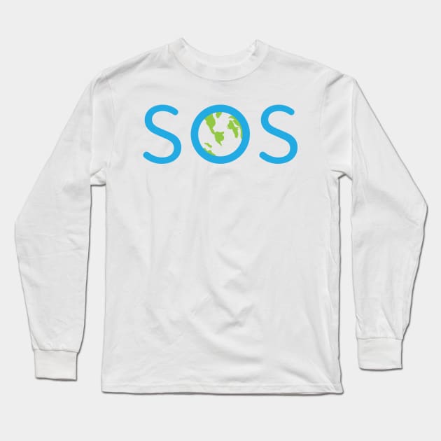 SOS Earth Long Sleeve T-Shirt by TheMoodyDecor